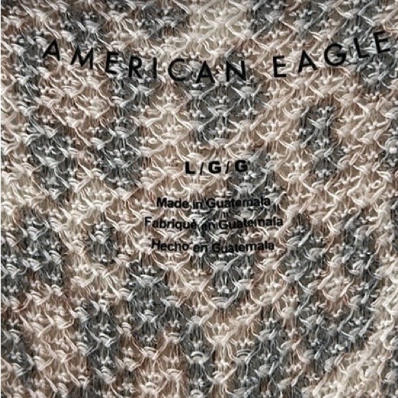 American Eagle Ribbed Leopard Cheetah Print Short Sleeve T Shirt Large - Picture 5 of 6